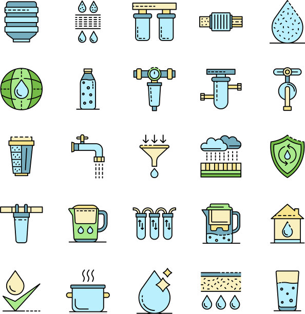 过滤水图标设置线颜色图片下载