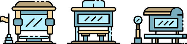 公交车站图标设置线路颜色图片下载