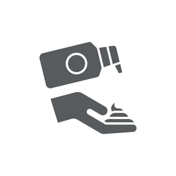 双手涂抹乳液霜图标孤立图片下载