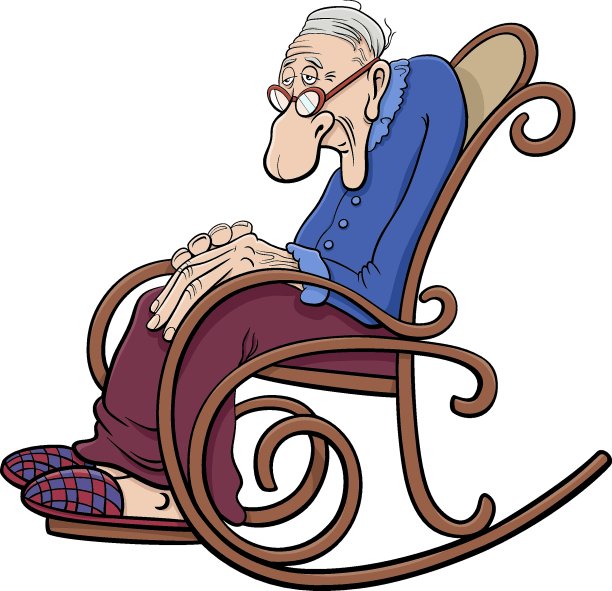 卡通高年级的摇椅漫画人物图片下载