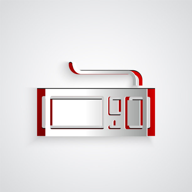 剪纸电脑键盘图标孤立在灰色图片下载