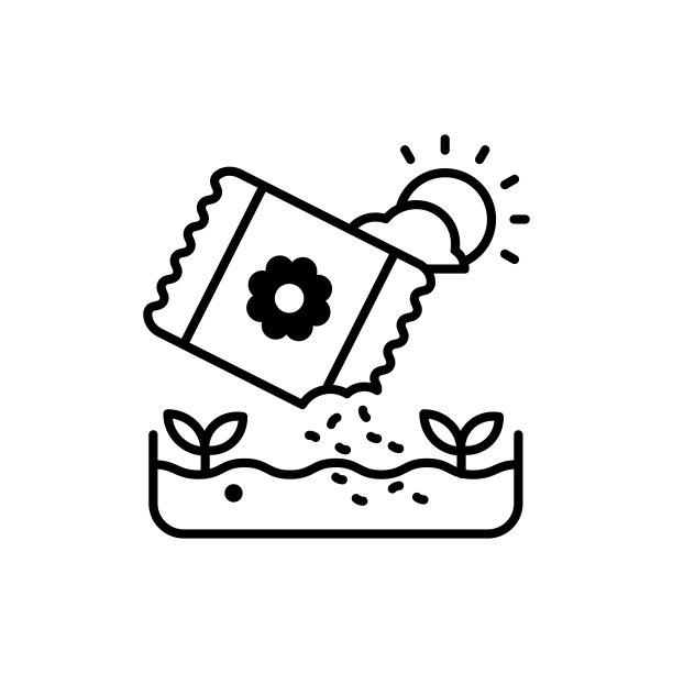 播种轮廓图标。EPS文件10图片下载