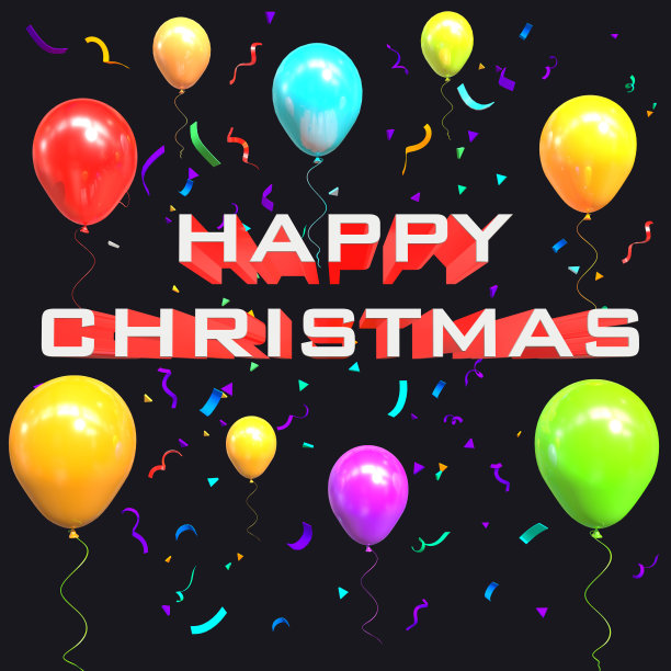 祝你圣诞快乐- 3D插图图片下载