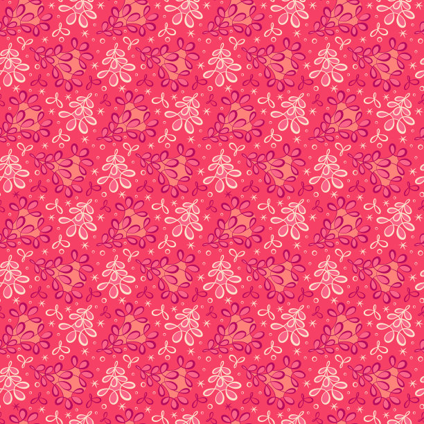 无缝红色圣诞树。新年的模式。分离向量元素。完美的织物印花，背景，壁纸和表面纹理。图片下载