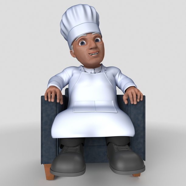 3D卡通面包师角色图片下载