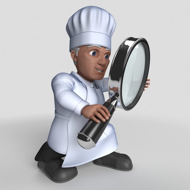 3D卡通面包师角色图片下载