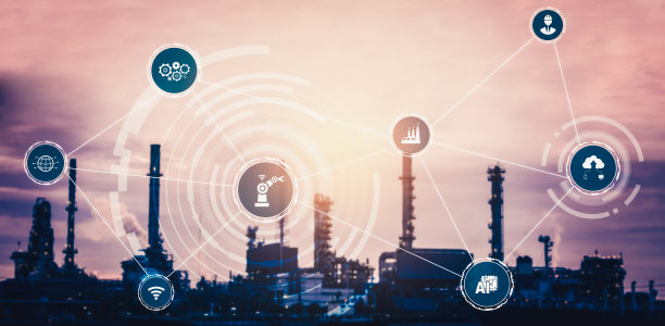 工业4.0技术概念——第四次工业革命的智能工厂图片下载