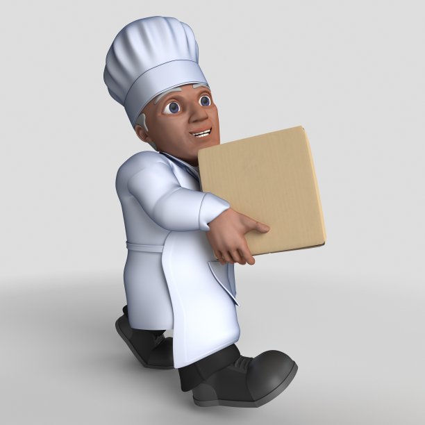 3D卡通面包师角色图片下载
