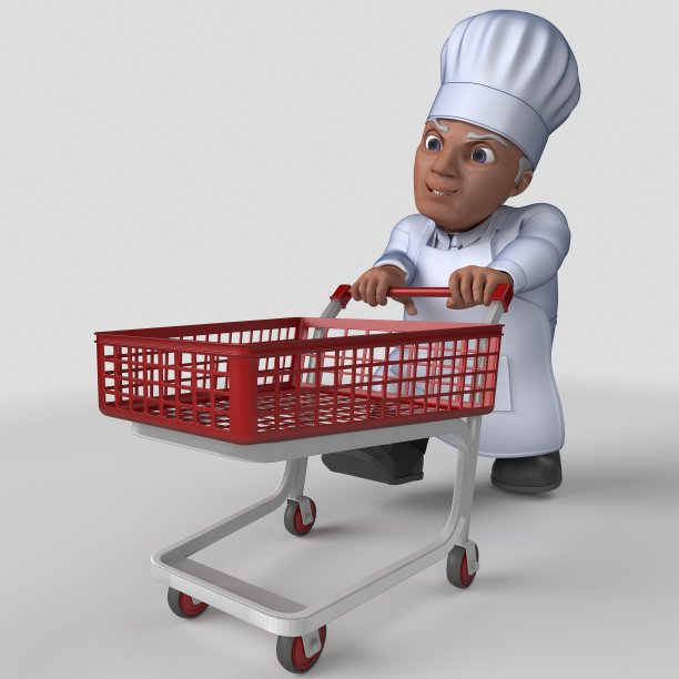 3D卡通面包师角色图片下载