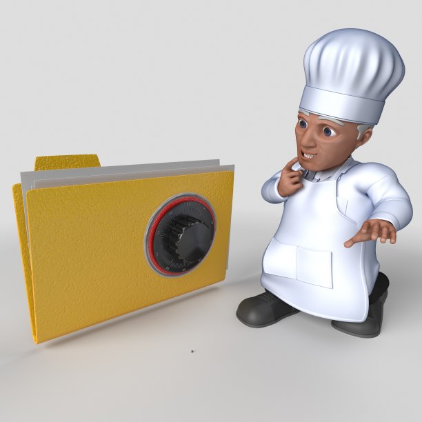 3D卡通面包师角色图片下载