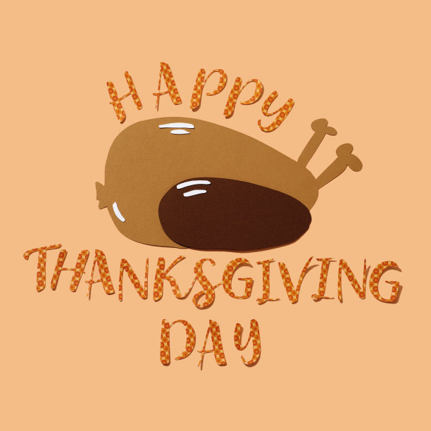 烤火鸡和短信感恩节快乐图片下载