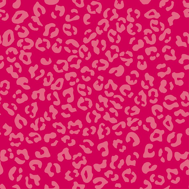 豹无缝模式。向量动物图案。亮粉色背景上的淡粉色斑点。美洲豹，豹子，猎豹，豹皮。豹皮仿制品可以画在衣服、纸或织物上。图片下载