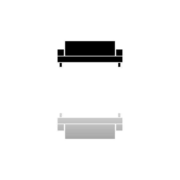 沙发图标平图片下载