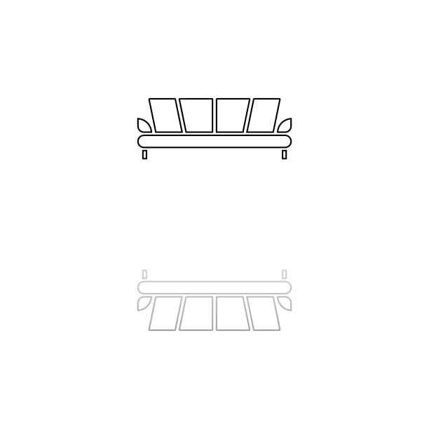 沙发图标平图片下载