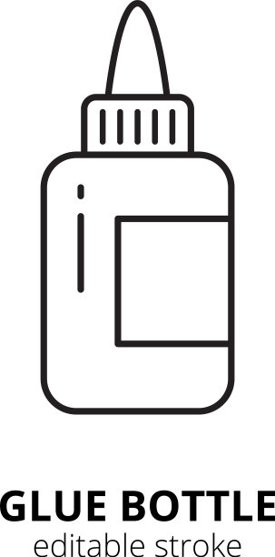 胶瓶图标胶剪影图标孤立上图片下载