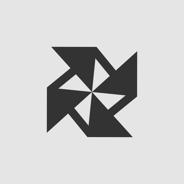 纸风车图标平坦图片下载