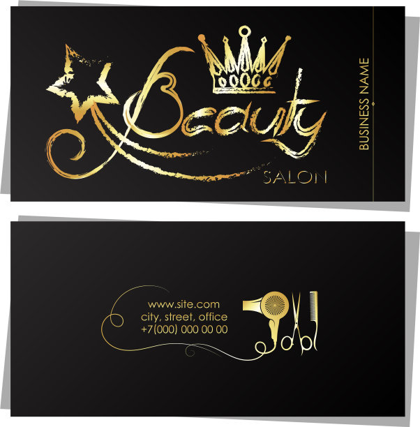 美容院名片独特图片下载