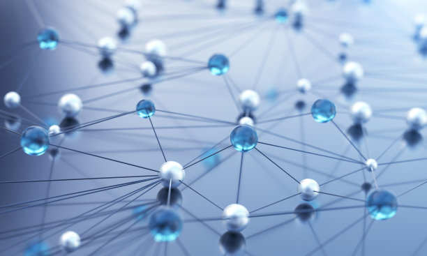 摘要网络的概念。加密货币或区块链概念。图片下载