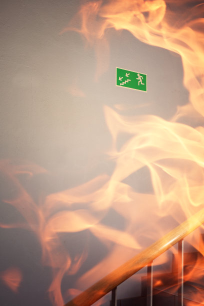 现代建筑中的火警图片下载