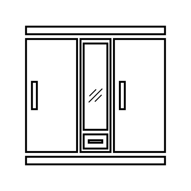 衣柜衣服家具图标向量图片下载