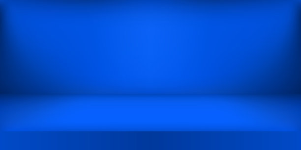 空蓝色画室。房间背景，产品展示用复制空间进行内容展示设计。矢量图图片下载