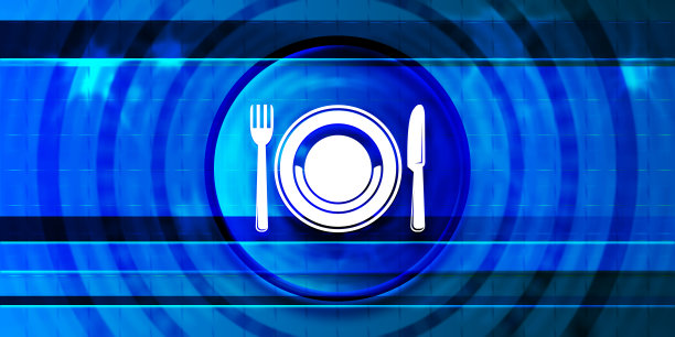 食物盘图标最佳prime数字智能蓝色旗帜背景抽象未来运动插图图片下载