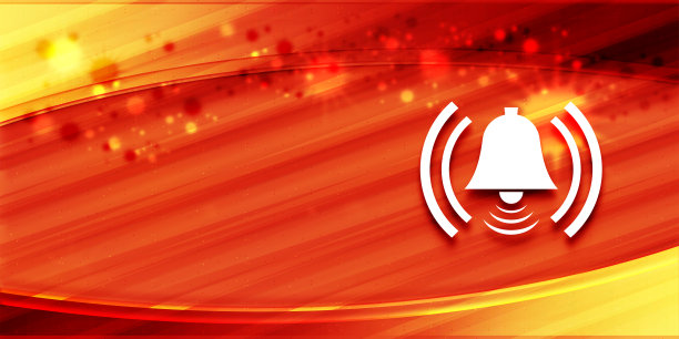 报警图标特别夏季阳光橙色横幅背景明亮的插图图片下载