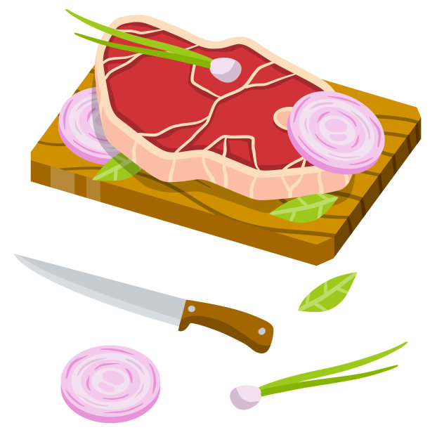 切菜板上的一块生肉。排骨和成分图片下载
