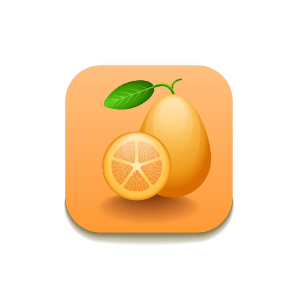 橙色金橘水果食品水果标志向量符号图标设计风格图片下载