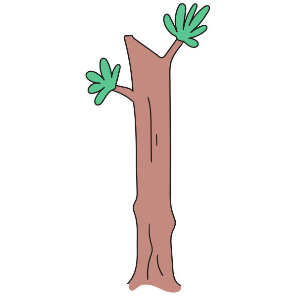 一个砍过的树干涂鸦图标图片下载