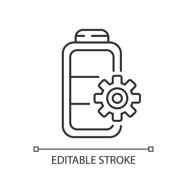 电池设置线性图标图片下载