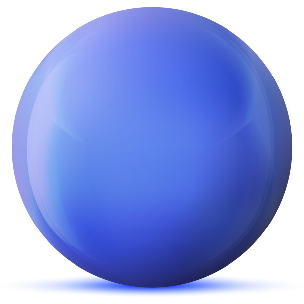 玻璃蓝球或珍贵珍珠。光滑的现实球，3D抽象矢量插图突出在白色的背景。带有阴影的大金属泡泡。图片下载