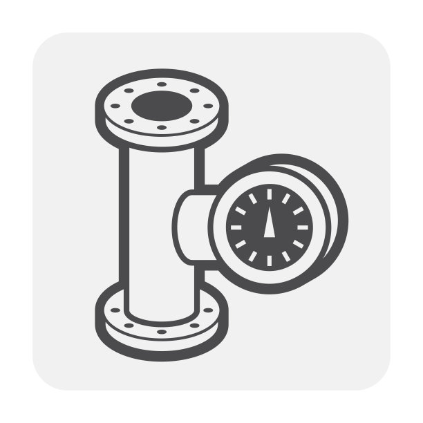 管道和仪表矢量图标设计孤立的白色背景。图片下载