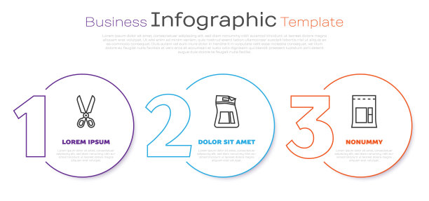 设置线剪、水泥袋、水泥袋。业务信息模板。向量图片下载