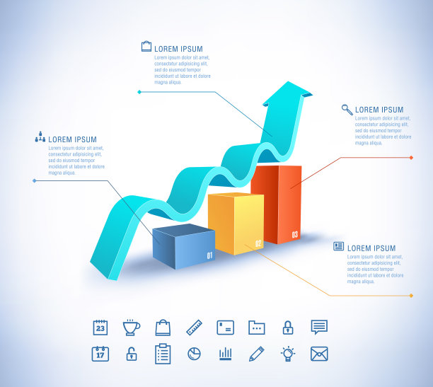 向量模板在现代风格。用于信息图表和演示图片下载