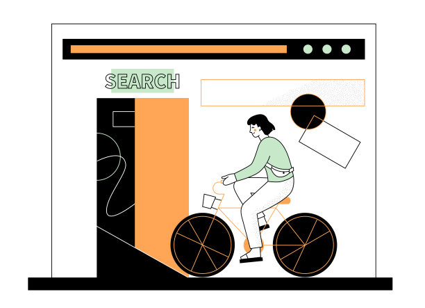 网站搜索-现代平面设计风格的插图图片下载