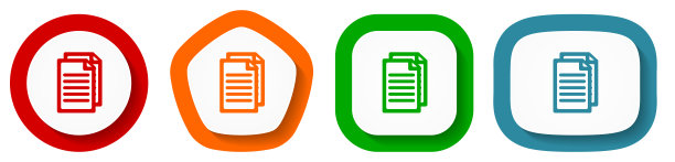 一套平面设计矢量文件图标，peper符号插图在eps 10图片下载