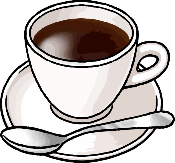 [手绘饮料矢量插图]热咖啡插图图片下载