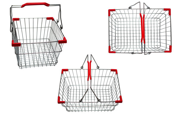 孤立的空购物篮图片下载