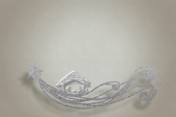 圣诞、基督诞生场景宗教贺卡图片下载