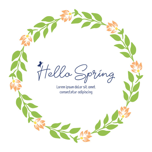 贺卡壁纸设计你好春天图片下载