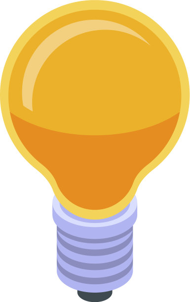 灯泡想法学生图标等距风格图片下载