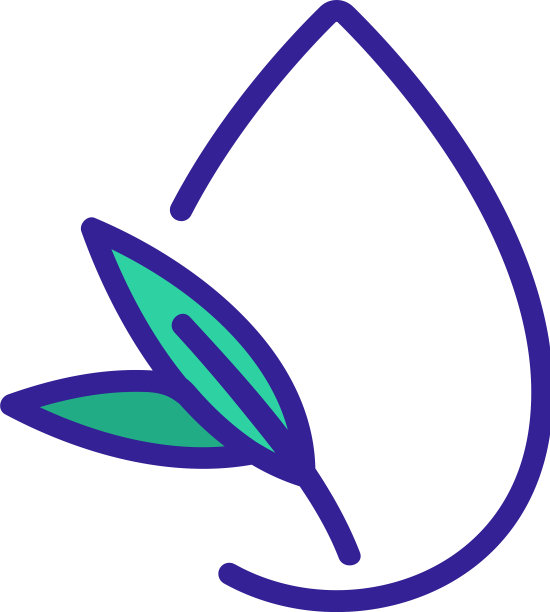 桉树液滴图标轮廓图片下载