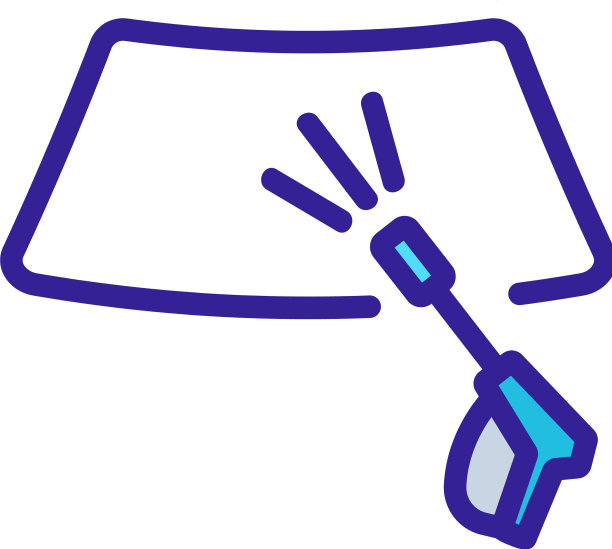 汽车挡风玻璃压力垫圈图标轮廓图片下载