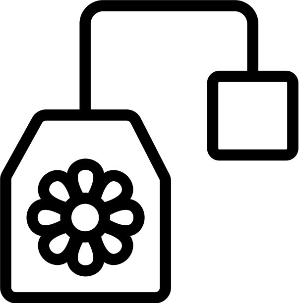 洋甘菊茶包袋的图标轮廓图片下载