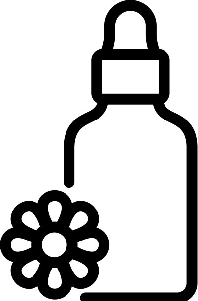 洋甘菊仙丹瓶图标轮廓图片下载