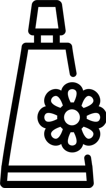 洋甘菊乳霜管图标轮廓图片下载