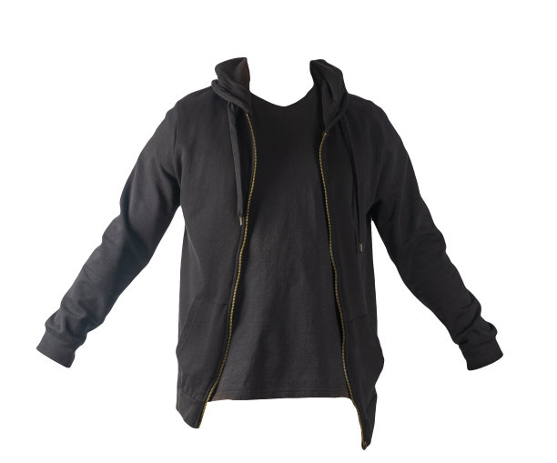 运动衫与铁拉链与帽衫和t恤孤立的白色背景。运动风格图片下载