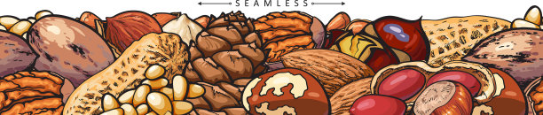 无缝模式与不同的螺母示意图图片下载