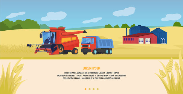 农业耕作的卡通图片下载